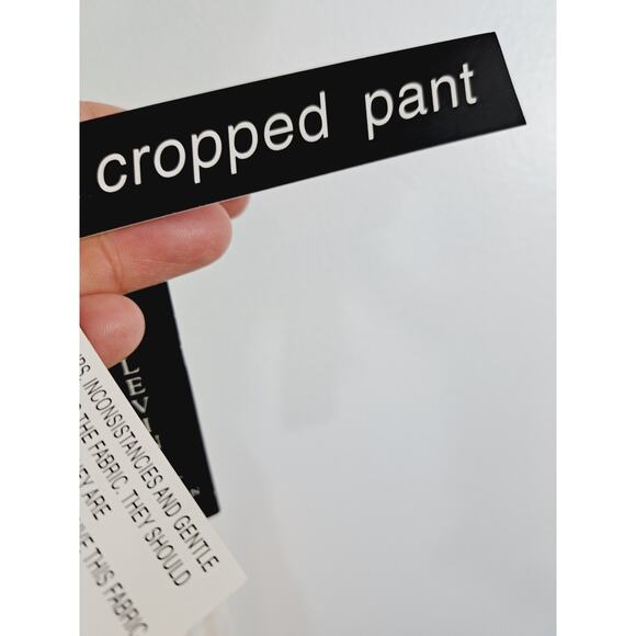 Larry Lavine Woman New! Cream Gold Cropped Pant Size 22W Linen Blend - Picture 5 of 8